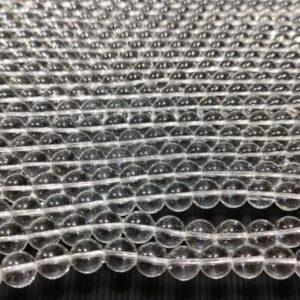 Transparent Clear Glass 6mm 8mm 10mm Plane Beads Strings Lines Wholesale Bulk Supply Factory Price