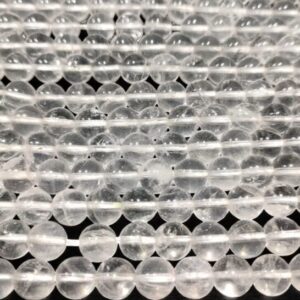 Natural Clear Quartz Stone Cloudy 8mm Plane Beads Strings Lines Wholesale Bulk Supply Direct From Factory