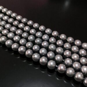Natural Shungite Stone 8mm Plane Beads Strings Wholesale Bulk Supply Direct From Factory