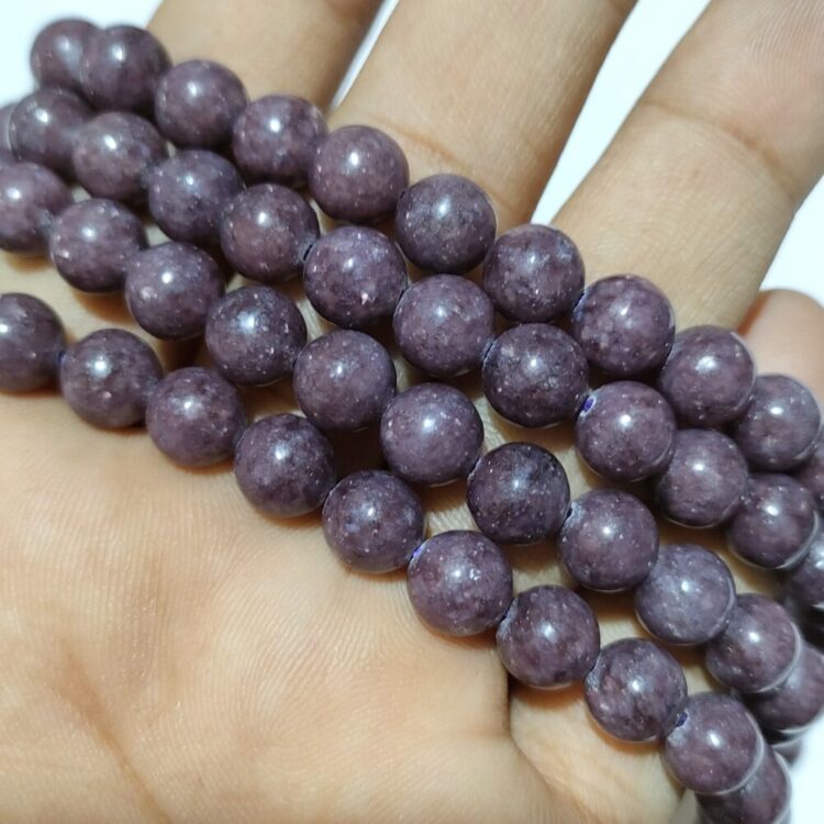 Natural Lepidolite Stone 8mm Plane Beads Strings Wholesale Bulk Supply Direct From Factory - Image 2