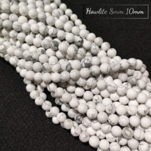 Natural Howlite 8mm 10mm 12mm Plane Beads Strings Wholesale Supply
