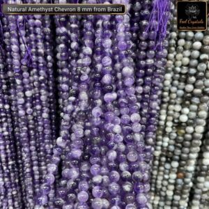 Natural Chevron Amethyst Stone Star Quality 4mm 6mm 8mm 10mm Plane Beads Strings Lines Wholesale Bulk Supply Direct From Factory
