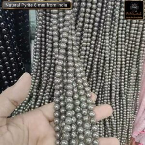 Natural Pyrite Stone AAA Quality 4mm 6mm 8mm 10mm 12mm Plane Beads Strings Wholesale Bulk Supply Factory Price