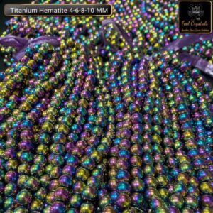 Natural Titanium Hematite (Rainbow Hematite) Stone Star Quality 4mm 6mm 8mm 10mm Plane Beads Strings Positive Energy Stones Factory Price