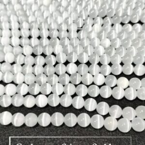 Selenite Copy 6mm 8mm 10mm Plane Beads Strings at Wholesale Prices